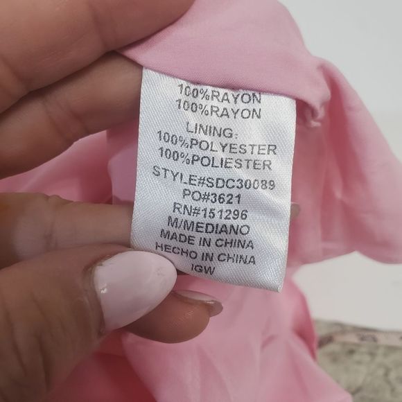 The sang mini Print ruffle off shoulder  Summer Coquette dress size  Medium - Picture 11 of 12